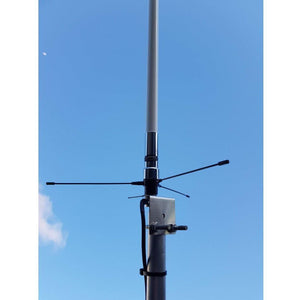 TECHOMAN VHF / UHF Base Station Fibreglass Antenna - 144 MHz, 430 MHz, 477 MHz UHF PRS + 5 Metre Cable  TECHOMAN   