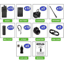 Load image into Gallery viewer, 10x TECHOMAN TM-9C 2 WATT UHF PRS CB Walkie Talkies - 16 Channels - Standard UHF PRS Hand Helds TECHOMAN