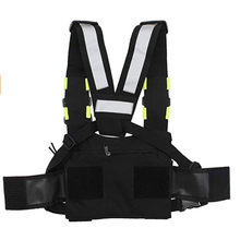Load image into Gallery viewer, TECHOMAN Chest Pack Fluro 3 Pocket Nylon for Walkie Talkies  TECHOMAN