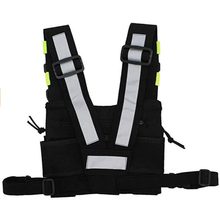 Load image into Gallery viewer, TECHOMAN Chest Pack Fluro 3 Pocket Nylon for Walkie Talkies  TECHOMAN