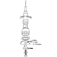 Load image into Gallery viewer, TECHOMAN Mobile CB Radio Antenna / Aerial 26.5 MHz To 28 MHz Antenna 3 dBi Gain Antenna Mobile TECHOMAN