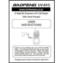 Load image into Gallery viewer, 6x Baofeng UV-81C 5 WATT UHF PRS Walkie Talkies -  80 Channels & 6-way Charger UHF PRS Hand Helds BAOFENG