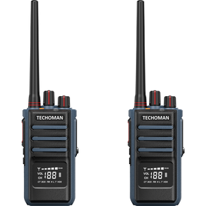 2x (Pair) TECHOMAN TM905PRO UHF PRS / Commercial Radio Walkie Talkies - Blue UHF PRS Hand Helds TECHOMAN
