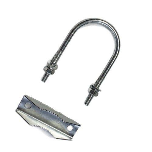 TECHOMAN Antenna / Aerial Mount Pipe u Bolt Clamp and Nest 52mm - Zinc Plated Antenna Mounts & Brackets TECHOMAN
