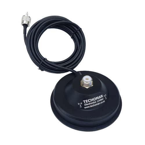 TECHOMAN 120mm Magnetic Antenna / Aerial Mount SO239 on Base and PL259 for Radio Antenna Base TECHOMAN   