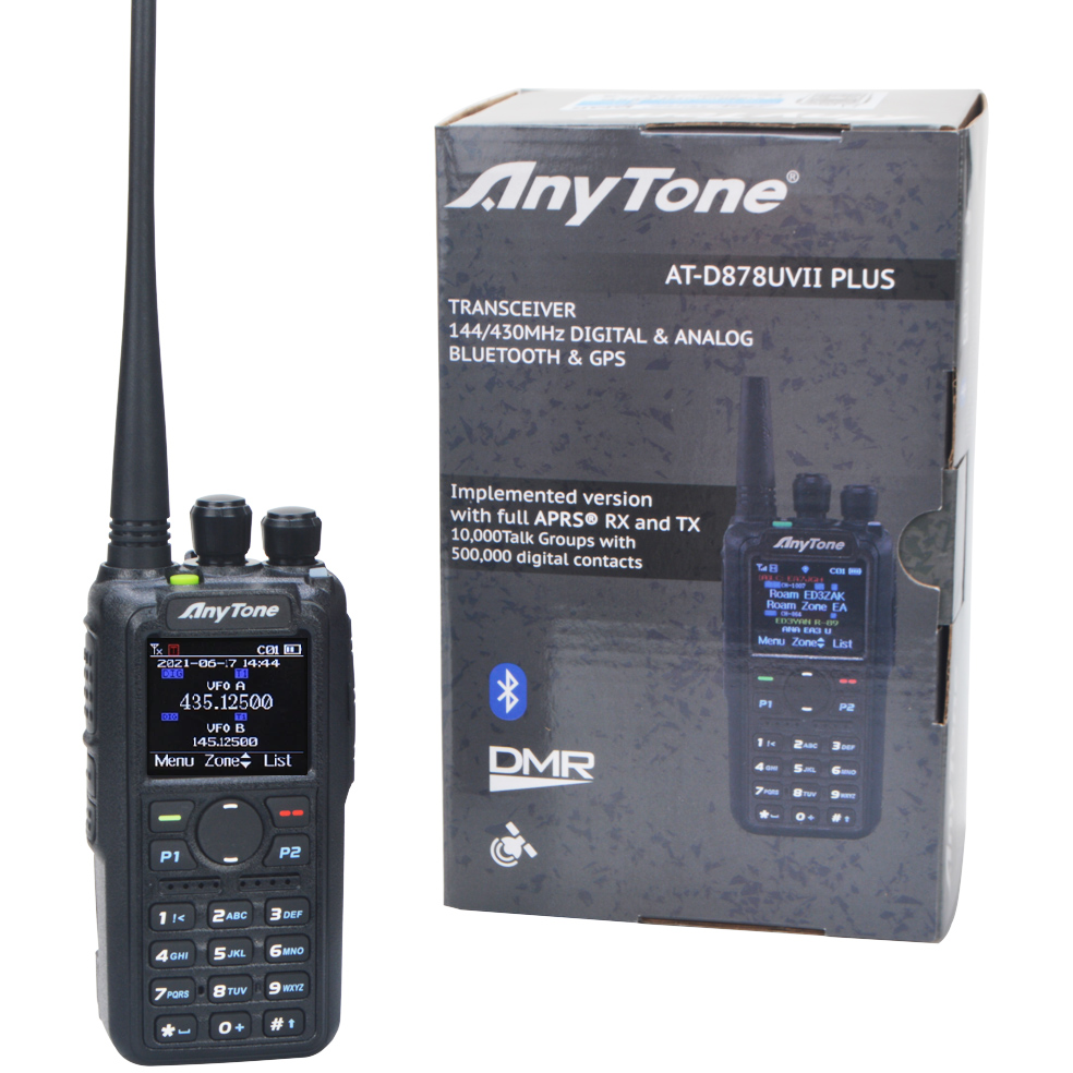 ANYTONE AT-D878UVII PLUS Premium Digital DMR Dual-band Handheld With  Bluetooth