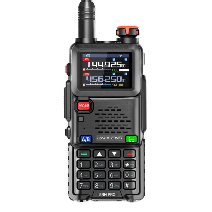 BAOFENG UV-5RH PRO Ham Walkie Talkie Dual VHF, UHF with Airband Receive and GPS Amateur Radio Transceivers BAOFENG