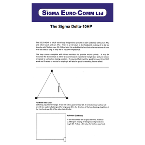 SIGMA DELTA 10HP Loop Antenna for 10 Metres (28 MHz) Antenna Base Station SIGMA