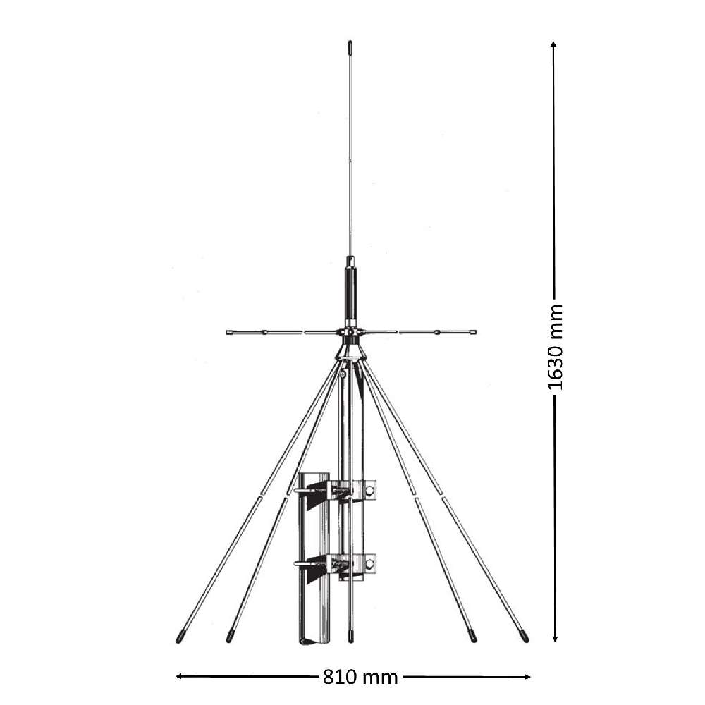 Base Station Discone Antenna All Band Receiver 25Mhz To 1300Mhz