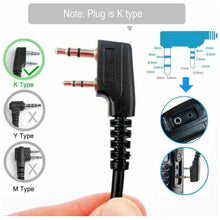 Load image into Gallery viewer, TECHOMAN Button PTT Motorcycle Helmet Headset for the Baofeng BF-5C Communication Radio Accessories TECHOMAN   
