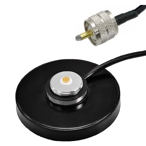 TECHOMAN Magnetic Antenna / Aerial Mount 9cm with NMO on Base and PL259 for Radio - 5M cable. Mobile Antenna Mounts TECHOMAN   