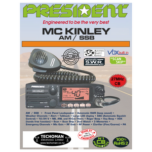PRESIDENT McKinley AM / SSB CB 27MHz Radio Transceiver Home Kit - 4 / 12 watts Two-Way Radios PRESIDENT   