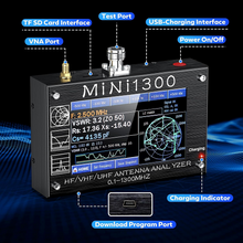 Load image into Gallery viewer, MiNi1300 Antenna Analyzer / Vector Network Analyzer VNA 4.3 Inch 0.1-1300MHz with Signal Generator Antenna SWR Meter MINI   
