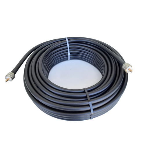 TECHOMAN RG213 Low Loss Antenna / Aerial RF Cable PL259 Plug to PL259 Plug - 10 Metres Antenna Patch Cables TECHOMAN