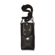 Load image into Gallery viewer, TECHOMAN Universal Leather Heavy Duty Belt Pouch - Black Radio Belt Pouches TECHOMAN   

