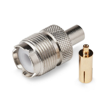 Load image into Gallery viewer, TECHOMAN SO239 Female Crimp Socket for RG58 Coaxial Cable - Gold Pin RF Socket TECHOMAN   
