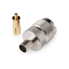 Load image into Gallery viewer, TECHOMAN SO239 Female Crimp Socket for RG58 Coaxial Cable - Gold Pin RF Socket TECHOMAN   
