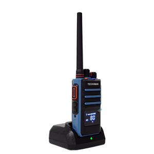 12x TECHOMAN TM905PRO UHF PRS / Commercial Radio Walkie Talkies - Blue with 6-Way Charger UHF PRS Hand Helds TECHOMAN