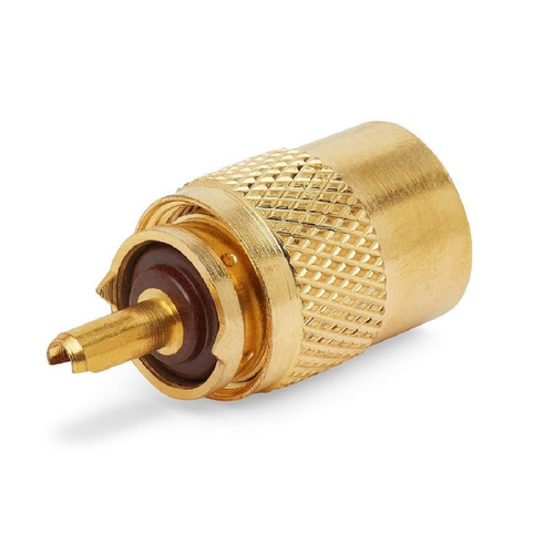 PL259 Male Gold Plated Solder Plug RF Connector for RG-58 RF Connectors TECHOMAN   