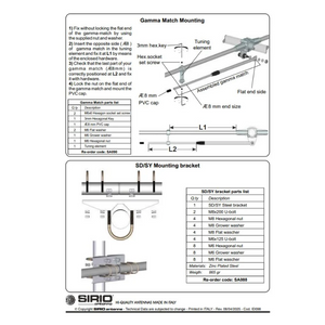 SIRIO SY-3 3 Element Directional 26.5 to 30 MHz Tunable Horizontal Yagi 10.65 dBi Gain Scanner / Aerial Antenna Base Station SIRIO
