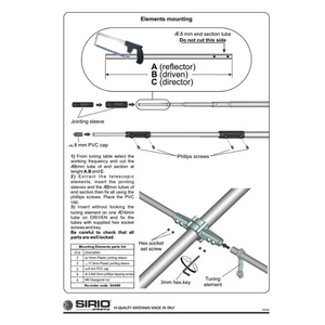 SIRIO SY-3 3 Element Directional 26.5 to 30 MHz Tunable Horizontal Yagi 10.65 dBi Gain Scanner / Aerial Antenna Base Station SIRIO