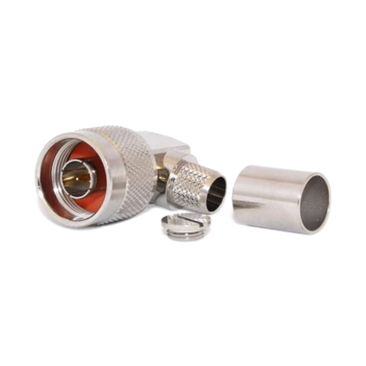 TECHOMAN N-Type Male Right Angle Crimp Plug for LMR400 SLMR400 RG8 RG213 RF Connectors TECHOMAN