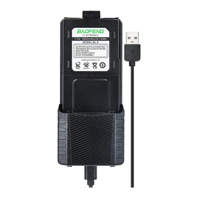 Baofeng UV-5R BL-5L Extended Size High Capacity 3800 mAh Li-ion Pack with USB-C Charge Port and Cable BAOFENG