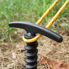 Load image into Gallery viewer, TECHOMAN T Shape Screw Type Guy Ground Peg Anchors for SOTA POTA Antenna Aerial Masts Antenna Base Station TECHOMAN
