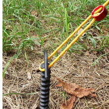 Load image into Gallery viewer, TECHOMAN T Shape Screw Type Guy Ground Peg Anchors for SOTA POTA Antenna Aerial Masts Antenna Base Station TECHOMAN
