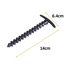 Load image into Gallery viewer, TECHOMAN T Shape Screw Type Guy Ground Peg Anchors for SOTA POTA Antenna Aerial Masts Antenna Base Station TECHOMAN
