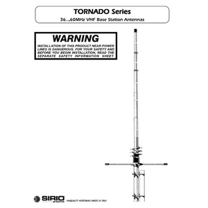 SIRIO TORNADO Base Station 50-60MHz (6 Metres) Tuneable Antenna / Aerial Antenna Base Station SIRIO