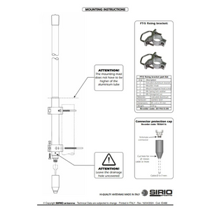 SIRIO SPO-118-2 for VHF Airband / Aircraft Outdoor Scanning Antenna / Aerial Antenna Base Station SIRIO