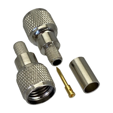 Load image into Gallery viewer, TECHOMAN Mini UHF Male Crimp Plug for RG58 Coaxial Cable RF Connectors TECHOMAN
