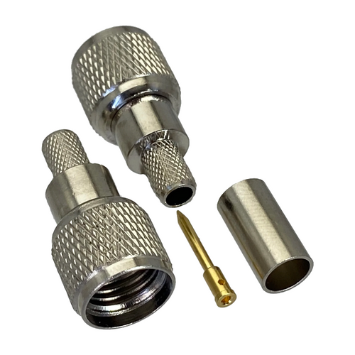 TECHOMAN Mini UHF Male Crimp Plug for RG58 Coaxial Cable RF Connectors TECHOMAN
