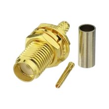 Load image into Gallery viewer, TECHOMAN SMA Female Inline Crimp Socket RG174 , RG316 , RG-174 , RG-316 Coaxial Cable RF Connectors TECHOMAN
