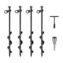 Load image into Gallery viewer, CHELEGANCE CNTOU JROD-30 4Pcs 30cm Premium Rope Guying Earth Anchors Antenna Accessories CHELEGANCE
