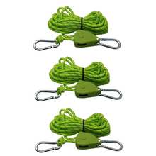 Load image into Gallery viewer, TECHOMAN Guy Rope Kit for Radio Masts 3.5 Metre Hi-Viz Green with Reflective Markings (Pack of 3) Antenna Mounts &amp; Brackets TECHOMAN
