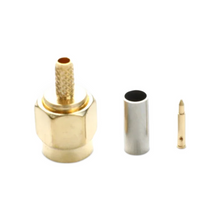 Load image into Gallery viewer, TECHOMAN SMA Male Inline Crimp Plug RG174 , RG316 , RG-174 , RG-316 Coaxial Cable RF Connectors TECHOMAN
