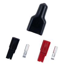 Load image into Gallery viewer, Anderson Style PowerPole Connectors Pair for Cable Cord 30 Amp Power Pole Red and Black Plus Connector Boot Cover Communication Radio Parts TECHOMAN
