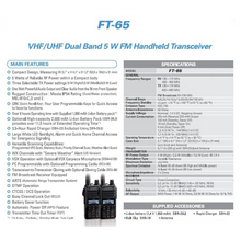 Load image into Gallery viewer, YAESU FT-65E Ham Walkie Talkie Dual VHF &amp; UHF 5W Ham Walkie Talkie Amateur Radio Transceivers YAESU   
