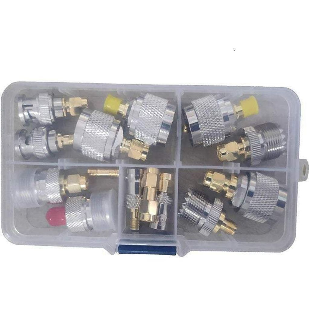 14x Piece Connector RF Connector Adapter Kit SMA to SMA BNC PL259 SO23