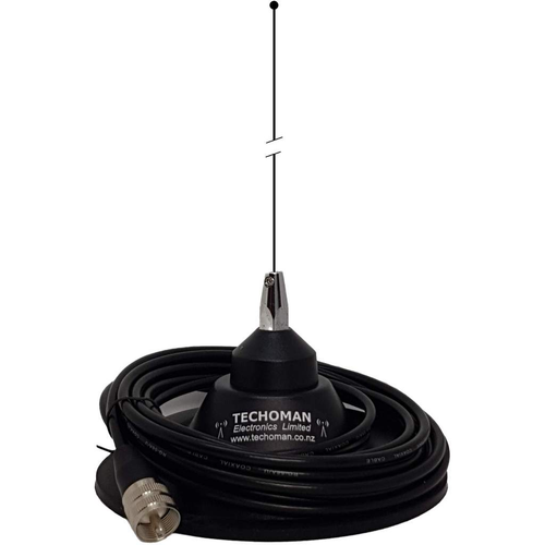 TECHOMAN VHF / UHF Tuneable Antenna with 150mm Magnetic Antenna Mount and Cable Antenna Base TECHOMAN   