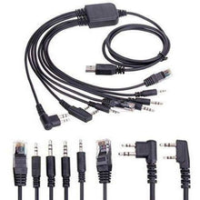 Load image into Gallery viewer, TECHOMAN 8 Way Radio Programming USB Cable with Drivers and Links Programming Cables TECHOMAN   
