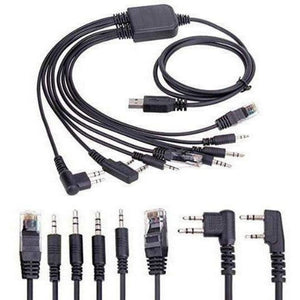 TECHOMAN 8 Way Radio Programming USB Cable with Drivers and Links Programming Cables TECHOMAN   