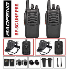 Load image into Gallery viewer, Mini Bundle Pair (2x) Baofeng BF-5C 2 WATT UHF PRS CB Walkie Talkies 16 Channels UHF PRS Hand Helds BAOFENG   
