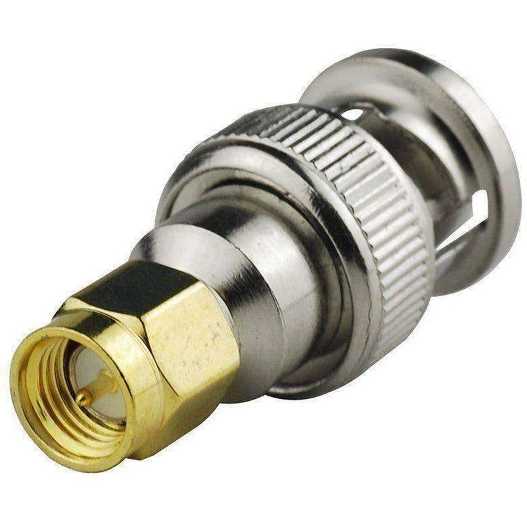 Lot 2 Adaptateurs BNC Mâle Vers SMA Mâle Plaqué Or - Convertisseur Coaxial Test 0-6 GHz