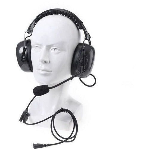 TECHOMAN Baofeng UV-5R Headphone / Earmuffs with Noise Cancelling Microphone Communication Radio Accessories BAOFENG   