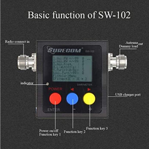 SURECOM VSWR, SWR, Power & Frequency Meter VHF~UHF 125-525mhz with N Sockets Antenna SWR Meter SURECOM   