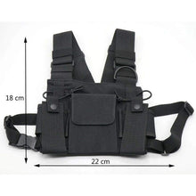 Load image into Gallery viewer, TECHOMAN Chest Pack 3 Pocket Nylon for Walkie Talkies  TECHOMAN   

