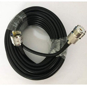 TECHOMAN RF Coaxial Cable with PL259 and SO239 50 Ohm Coax - 20 Metres Antenna Accessories TECHOMAN   
